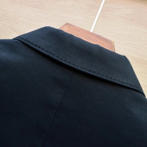 REISS Ophelia Atelier Cotton-Blend Tailored Maxi Dress UK10/US6 Black - Picture 7 of 11